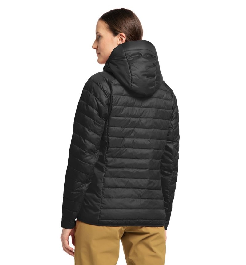 Women's Haglöfs Spire Mimic Hood Insulated Jackets Black Canada | JO96-241