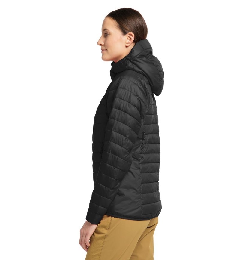 Women's Haglöfs Spire Mimic Hood Insulated Jackets Black Canada | JO96-241