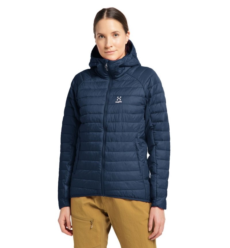 Women\'s Haglöfs Spire Mimic Hood Insulated Jackets Blue Canada | DV86-186