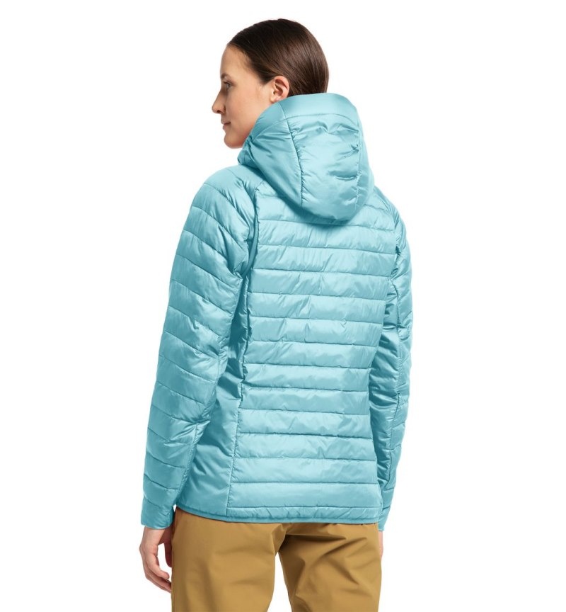 Women's Haglöfs Spire Mimic Hood Insulated Jackets Green Blue Canada | MH68-114