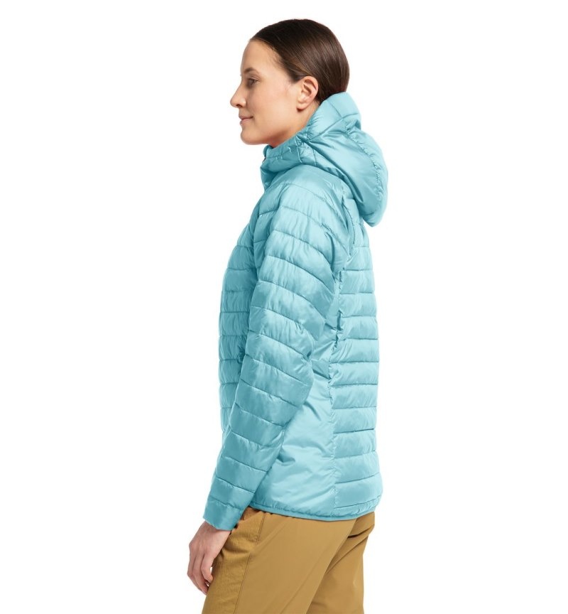 Women's Haglöfs Spire Mimic Hood Insulated Jackets Green Blue Canada | MH68-114