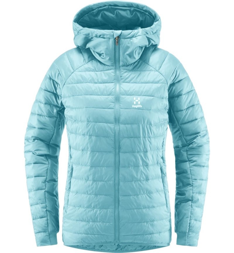 Women's Haglöfs Spire Mimic Hood Insulated Jackets Green Blue Canada | MH68-114