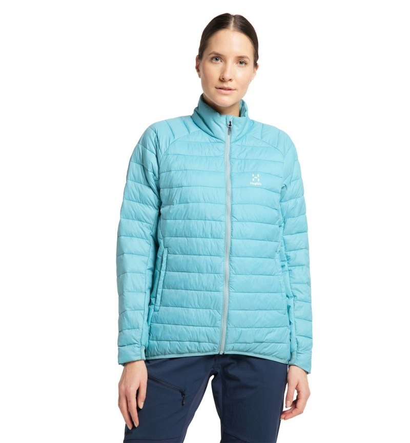 Women's Haglöfs Spire Mimic Jacket Insulated Jackets Green Blue Canada | RE69-475