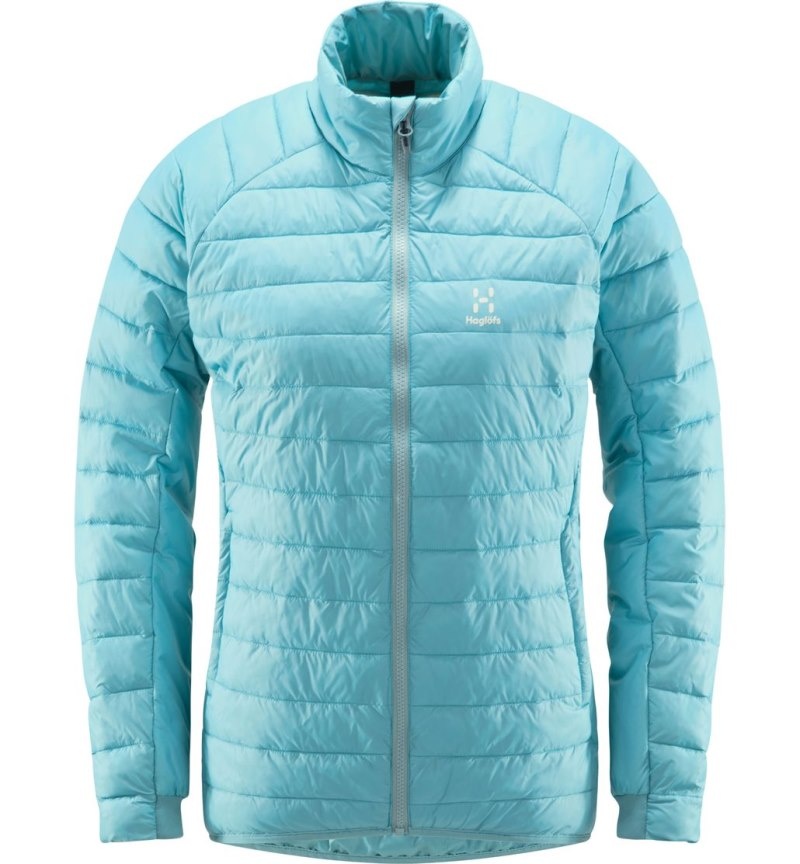 Women's Haglöfs Spire Mimic Jacket Insulated Jackets Green Blue Canada | RE69-475