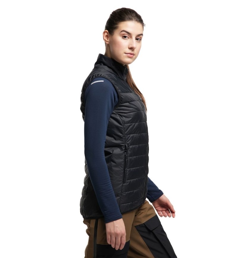 Women's Haglöfs Spire Mimic Vest Insulated Jackets Black Canada | SB59-558