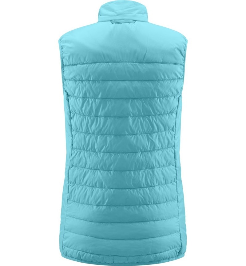 Women's Haglöfs Spire Mimic Vest Insulated Jackets Green Blue Canada | IT84-828