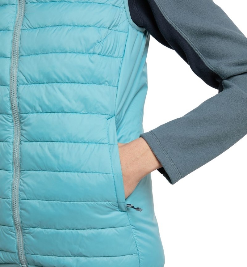 Women's Haglöfs Spire Mimic Vest Insulated Jackets Green Blue Canada | IT84-828