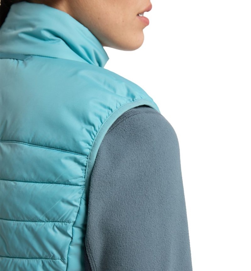 Women's Haglöfs Spire Mimic Vest Insulated Jackets Green Blue Canada | IT84-828