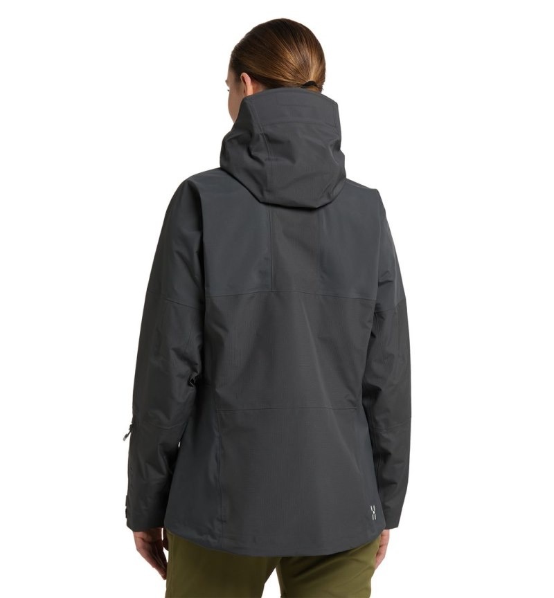 Women's Haglöfs Spitz GTX Pro Jacket Windbreaker Magnetite Canada | QT39-106