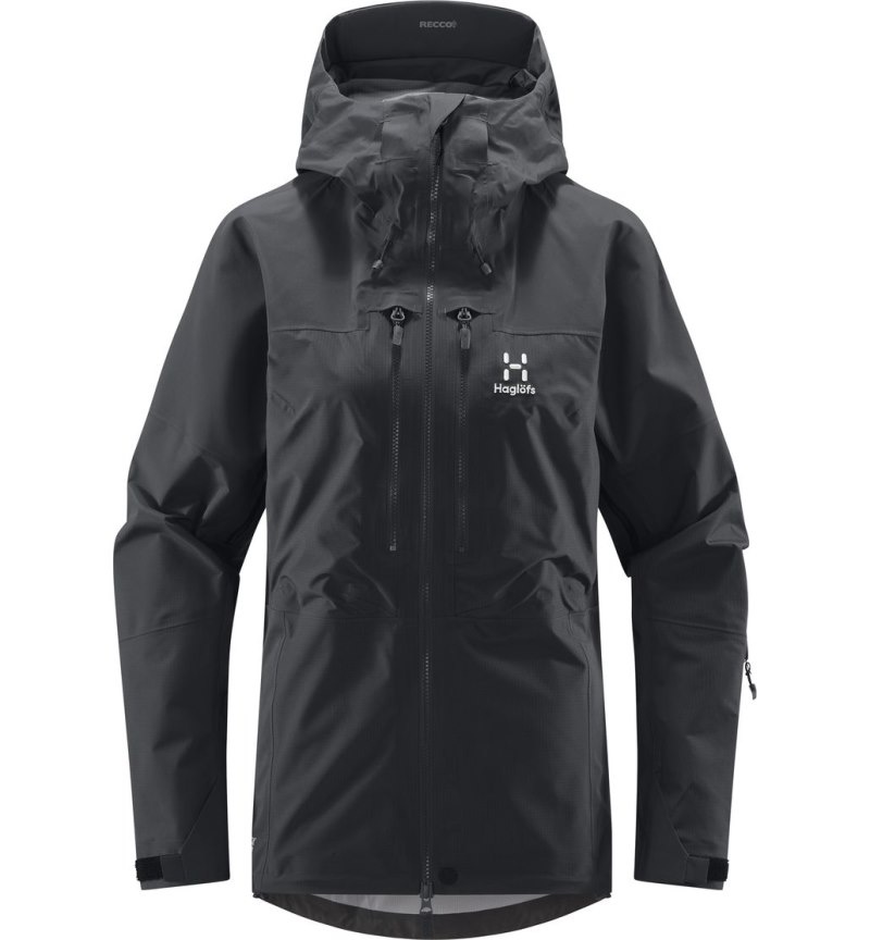 Women's Haglöfs Spitz GTX Pro Jacket Windbreaker Magnetite Canada | QT39-106