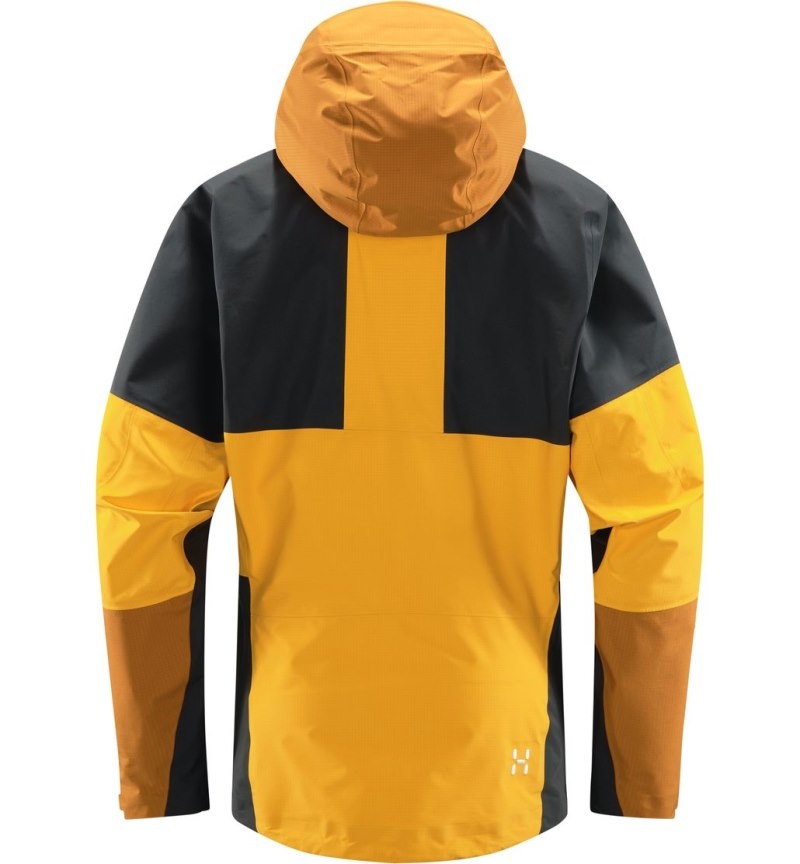 Women's Haglöfs Spitz GTX Pro Jacket Windbreaker Yellow / Magnetite Canada | UT02-931