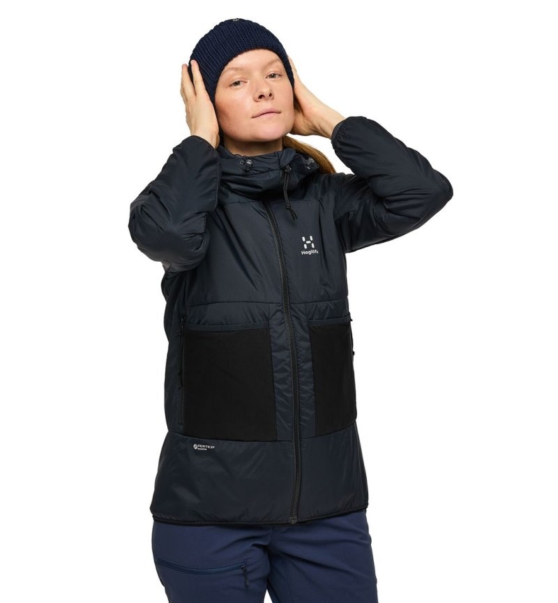 Women's Haglöfs Spitz Mimic Hood Insulated Jackets Black Canada | YK96-219