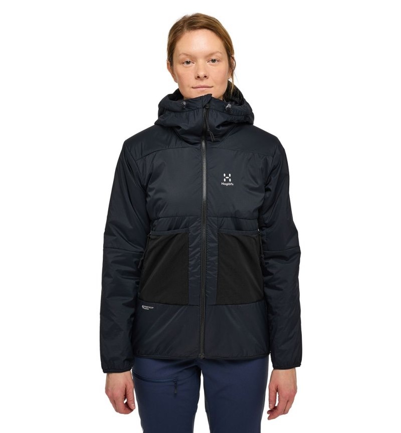 Women\'s Haglöfs Spitz Mimic Hood Insulated Jackets Black Canada | YK96-219