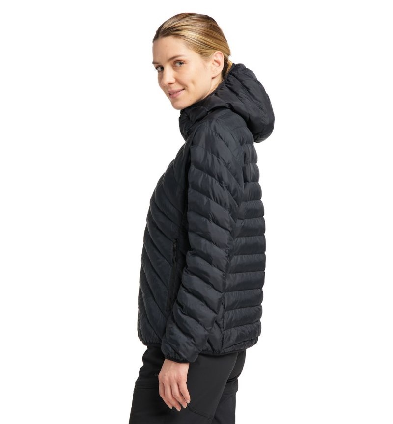 Women's Haglöfs Särna Mimic Hood Insulated Jackets Black Canada | YW40-238