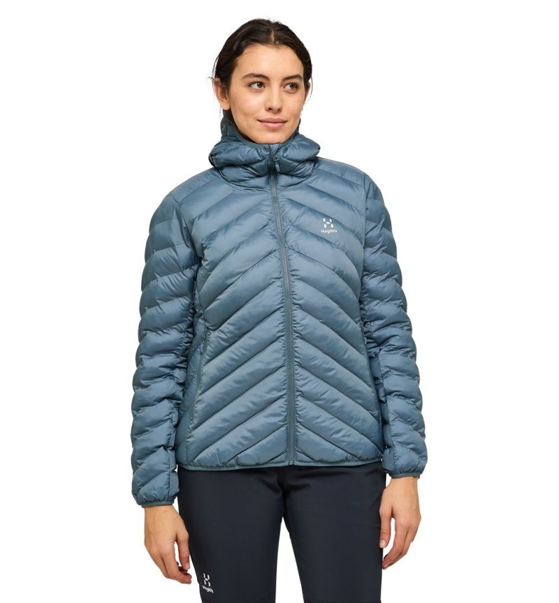 Women\'s Haglöfs Särna Mimic Hood Insulated Jackets Blue Canada | WP94-635