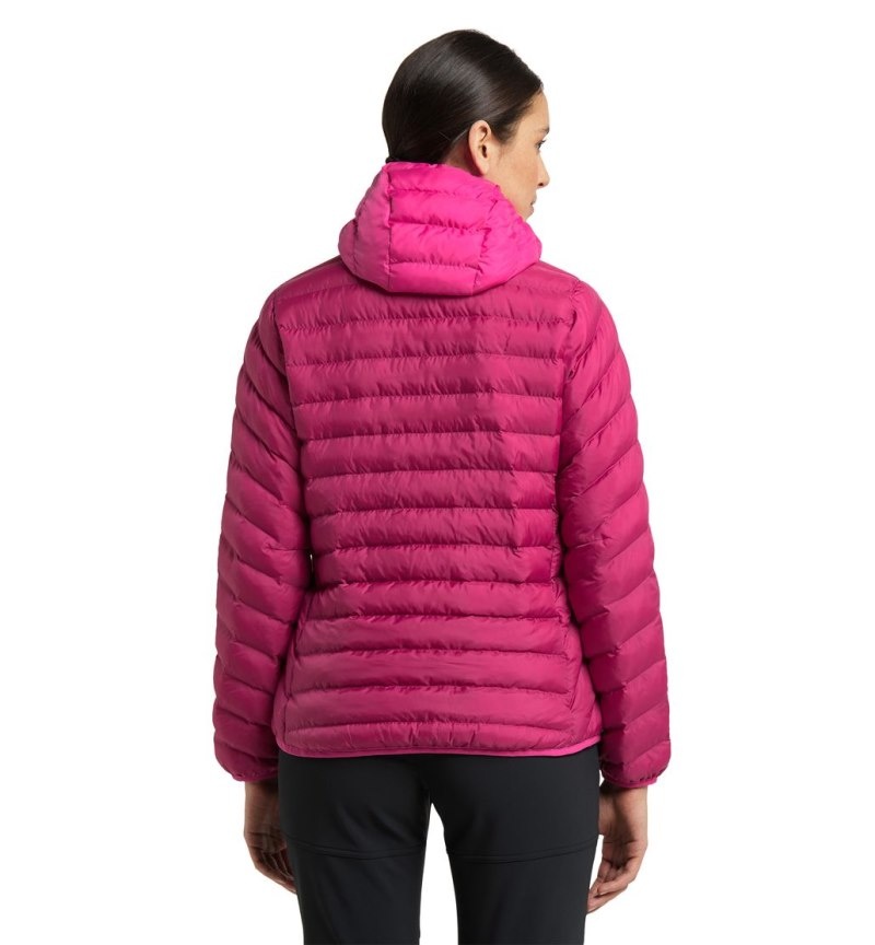 Women's Haglöfs Särna Mimic Hood Insulated Jackets Deep Pink / Pink Canada | DU64-876