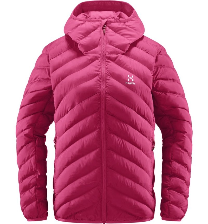 Women's Haglöfs Särna Mimic Hood Insulated Jackets Deep Pink / Pink Canada | DU64-876