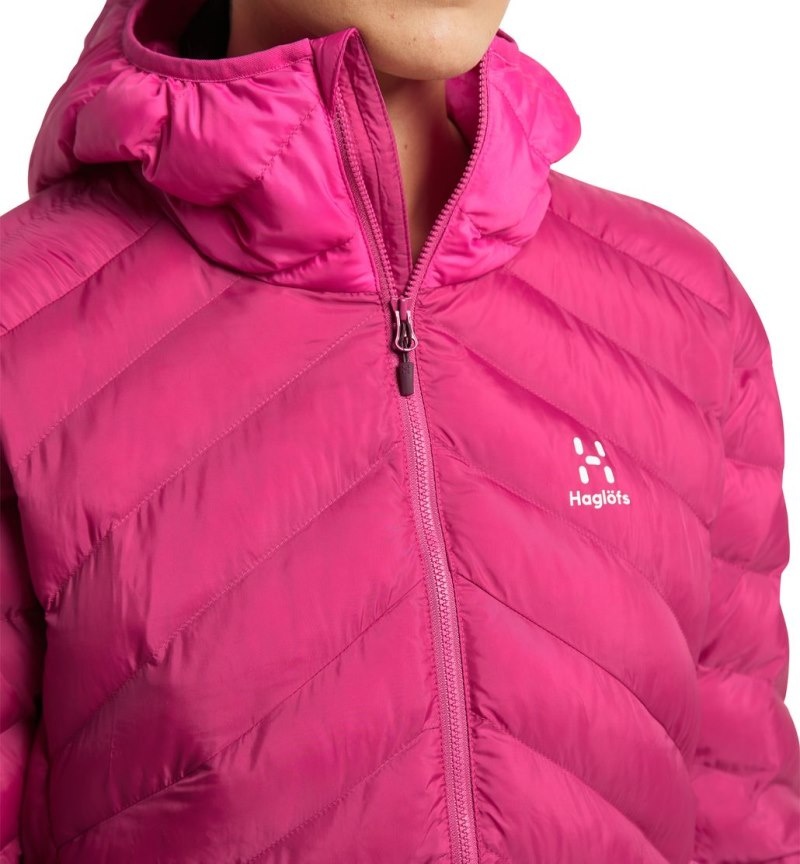 Women's Haglöfs Särna Mimic Hood Insulated Jackets Deep Pink / Pink Canada | DU64-876