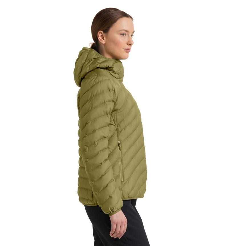 Women's Haglöfs Särna Mimic Hood Insulated Jackets Olive Green Canada | TV22-430