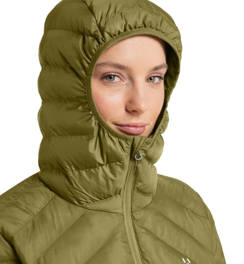 Women's Haglöfs Särna Mimic Hood Insulated Jackets Olive Green Canada | TV22-430