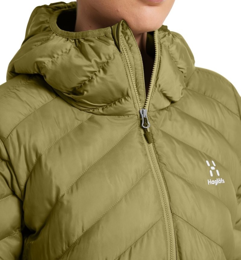 Women's Haglöfs Särna Mimic Hood Insulated Jackets Olive Green Canada | TV22-430