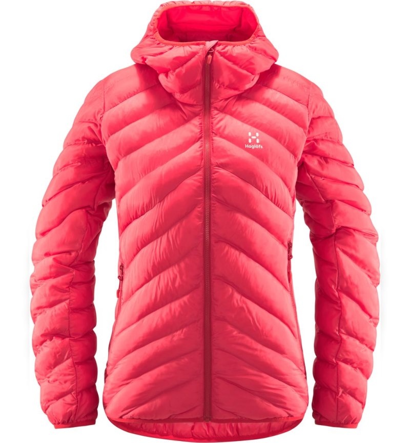 Women's Haglöfs Särna Mimic Hood Insulated Jackets Red Canada | VB90-047