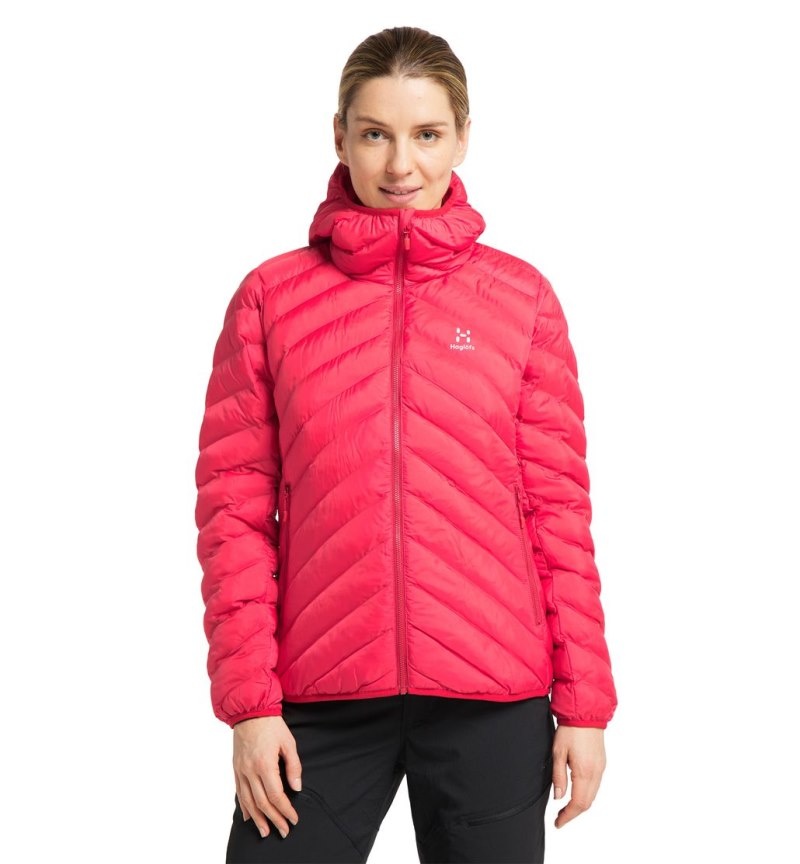 Women\'s Haglöfs Särna Mimic Hood Insulated Jackets Red Canada | VB90-047