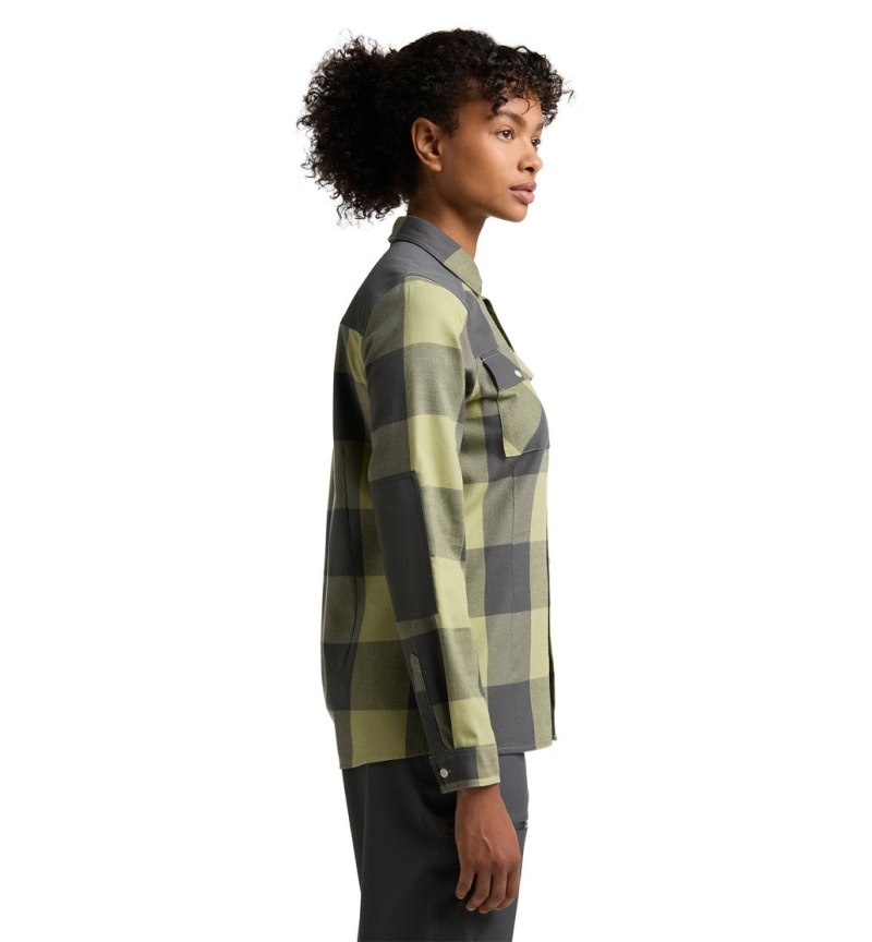 Women's Haglöfs Timmer Shirt Shirts Green / Magnetite Canada | KK70-369