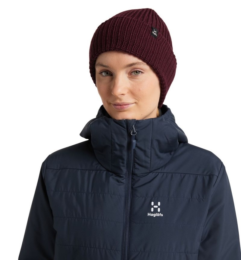 Women's Haglöfs Top Out Beanie Beanies Aubergine Canada | CV67-771