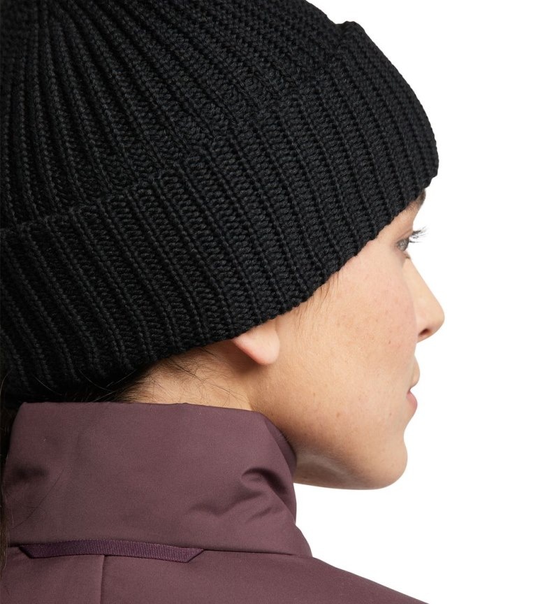 Women's Haglöfs Top Out Beanie Beanies Black Canada | IF66-533