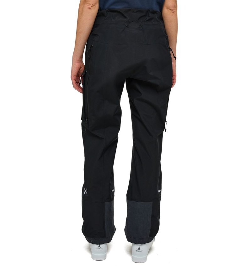 Women's Haglöfs Vassi GTX Pant Waterproof Trousers Black Canada | KG05-227