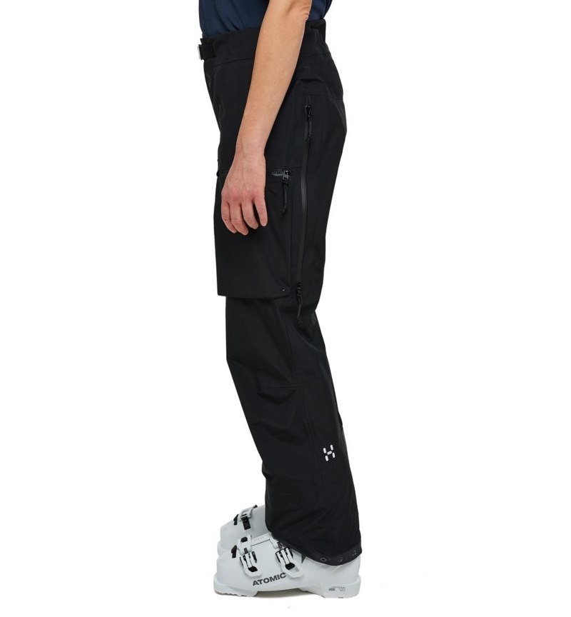 Women's Haglöfs Vassi GTX Pant Waterproof Trousers Black Canada | KG05-227