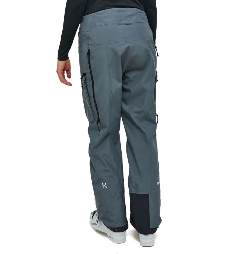 Women's Haglöfs Vassi GTX Pant Waterproof Trousers Blue Canada | YG37-136