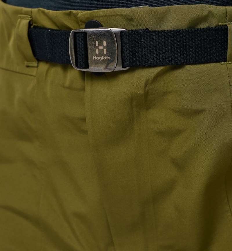 Women's Haglöfs Vassi GTX Pant Waterproof Trousers Olive Green Canada | FN60-249