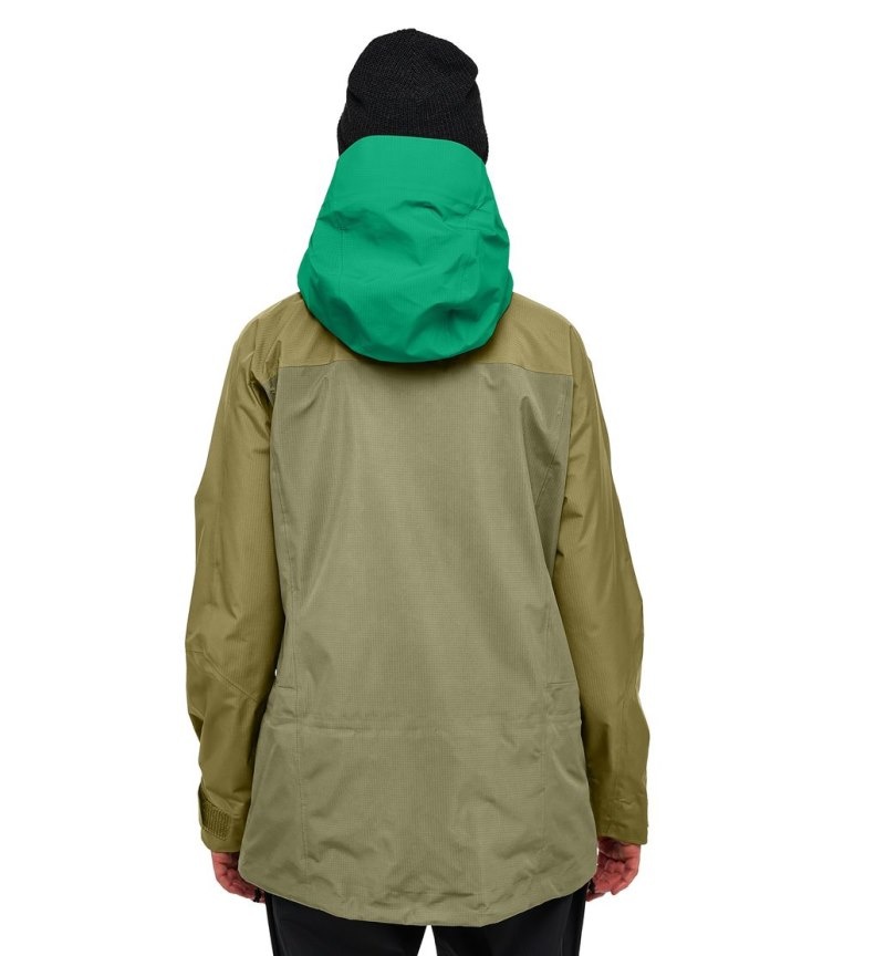 Women's Haglöfs Vassi GTX Pro Jacket Windbreaker Green / Olive Green Canada | XF55-380