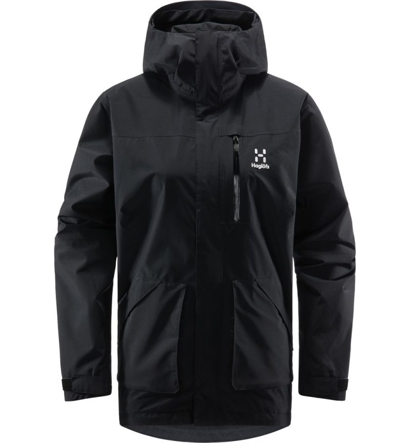 Women\'s Haglöfs Vide GTX Jacket Windbreaker Black Canada | HF79-395