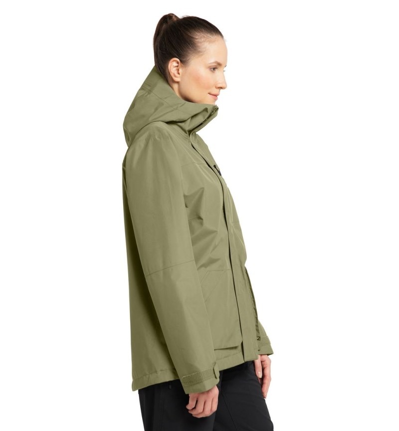 Women's Haglöfs Vide GTX Jacket Windbreaker Green Canada | OG27-904