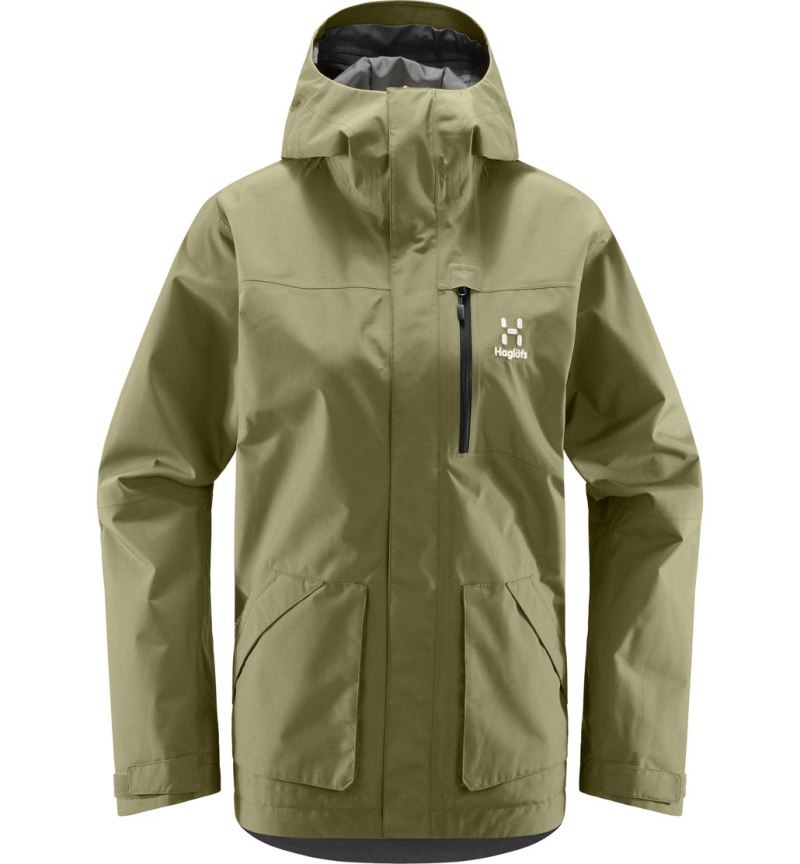 Women's Haglöfs Vide GTX Jacket Windbreaker Green Canada | OG27-904